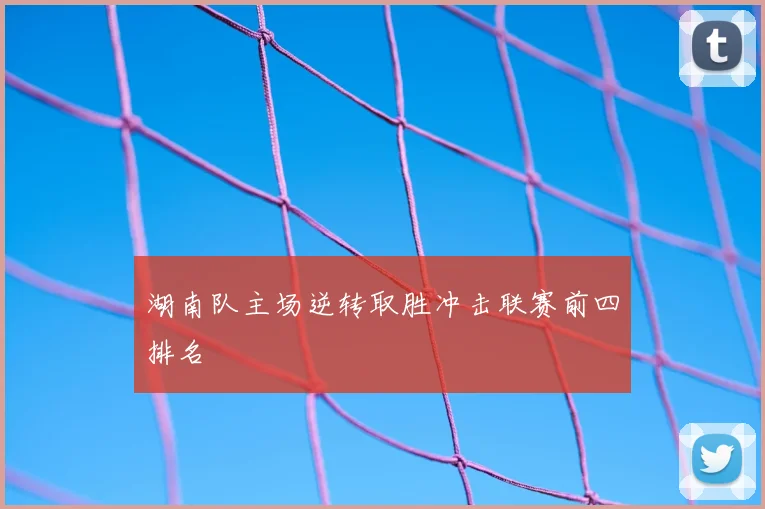 湖南队主场逆转取胜冲击联赛前四排名